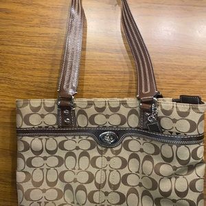 Used Coach pocketbook and wristlet